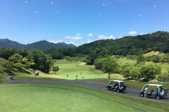 笹平カントリー倶楽部でSMART GOLF NAVI　フェアウェイ乗り入れ