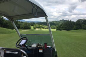 笹平カントリー倶楽部でSMART GOLF NAVI　フェアウェイ乗り入れ